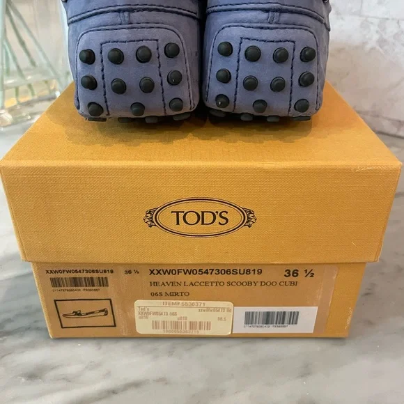 🌿authentic Tods 595 lacerto loafers 6.5 w box - Picture 8 of 9